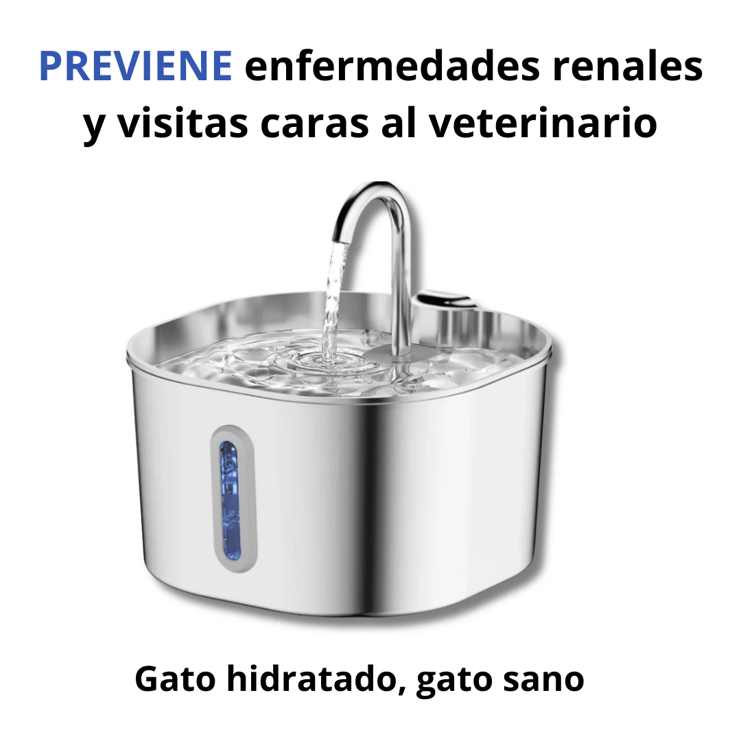 CatVitalis™ - Fuente de agua para gatos de acero inoxidable