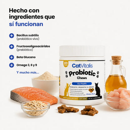 Bocados de Probióticos Felinos CatVitalis™