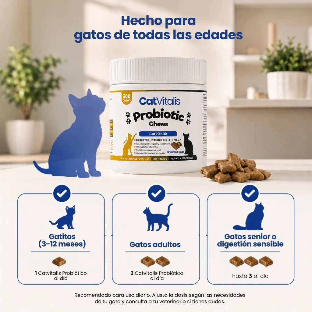 Bocados de Probióticos Felinos CatVitalis™