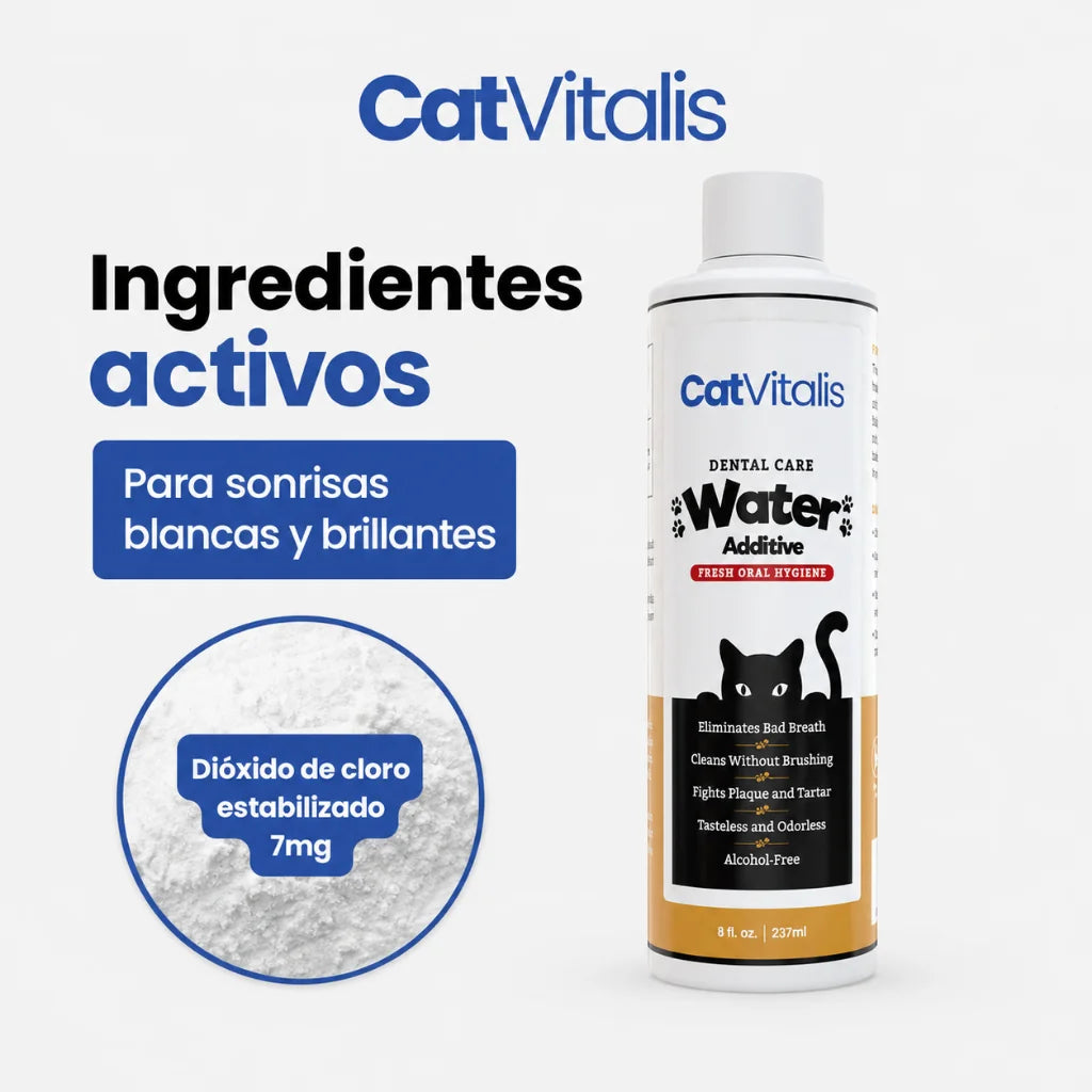 Enjuague dental felino