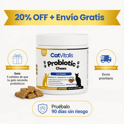 Bocados de Probióticos Felinos CatVitalis™
