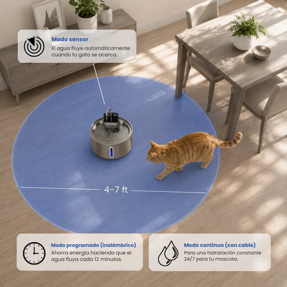 CatVitalis 2.0 - Fuente inalámbrica de acero para gatos