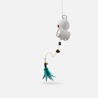 Juguete interactivo automático con pluma y láser