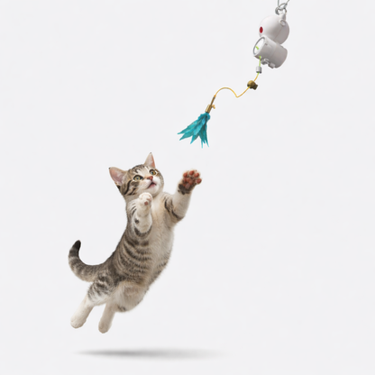 Juguete interactivo automático con pluma y láser