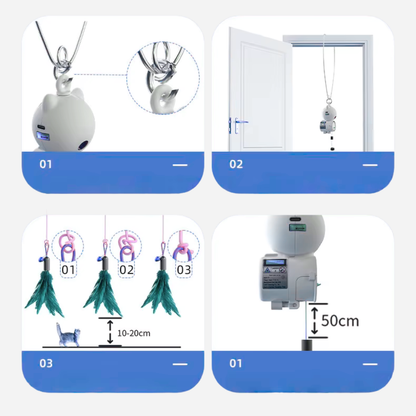 Juguete interactivo automático con pluma y láser