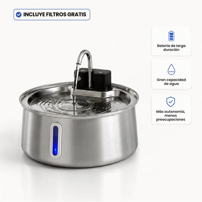CatVitalis 2.0 - Fuente inalámbrica de acero para gatos