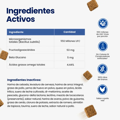 Bocados de Probióticos Felinos