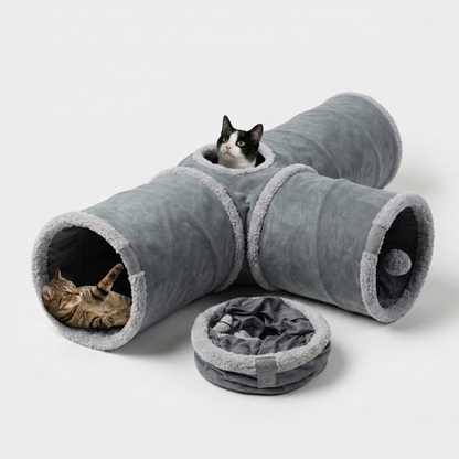 Túnel de juguete para gatos.