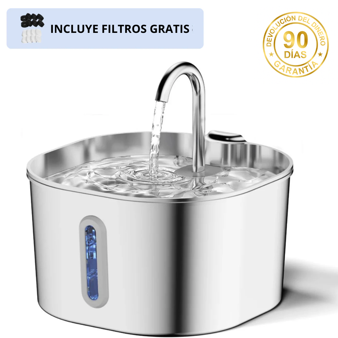 CatVitalis™ - Fuente de agua para gatos de acero inoxidable