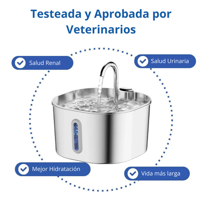 CatVitalis™ - Fuente de agua para gatos de acero inoxidable