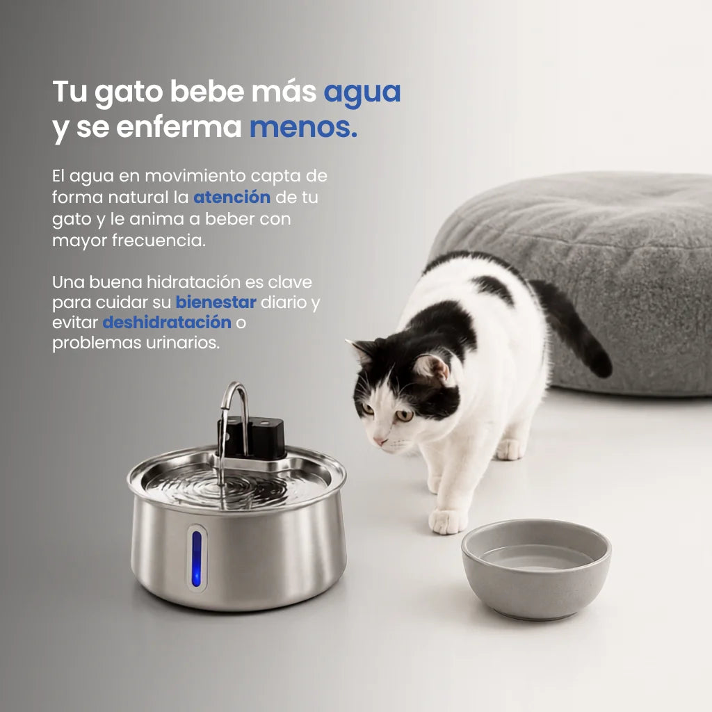 CatVitalis 2.0 - Fuente inalámbrica de acero para gatos