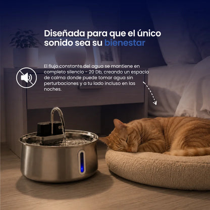 CatVitalis 2.0 - Fuente inalámbrica de acero para gatos