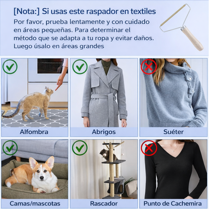 Quitapelos de gato para alfombras y sofás